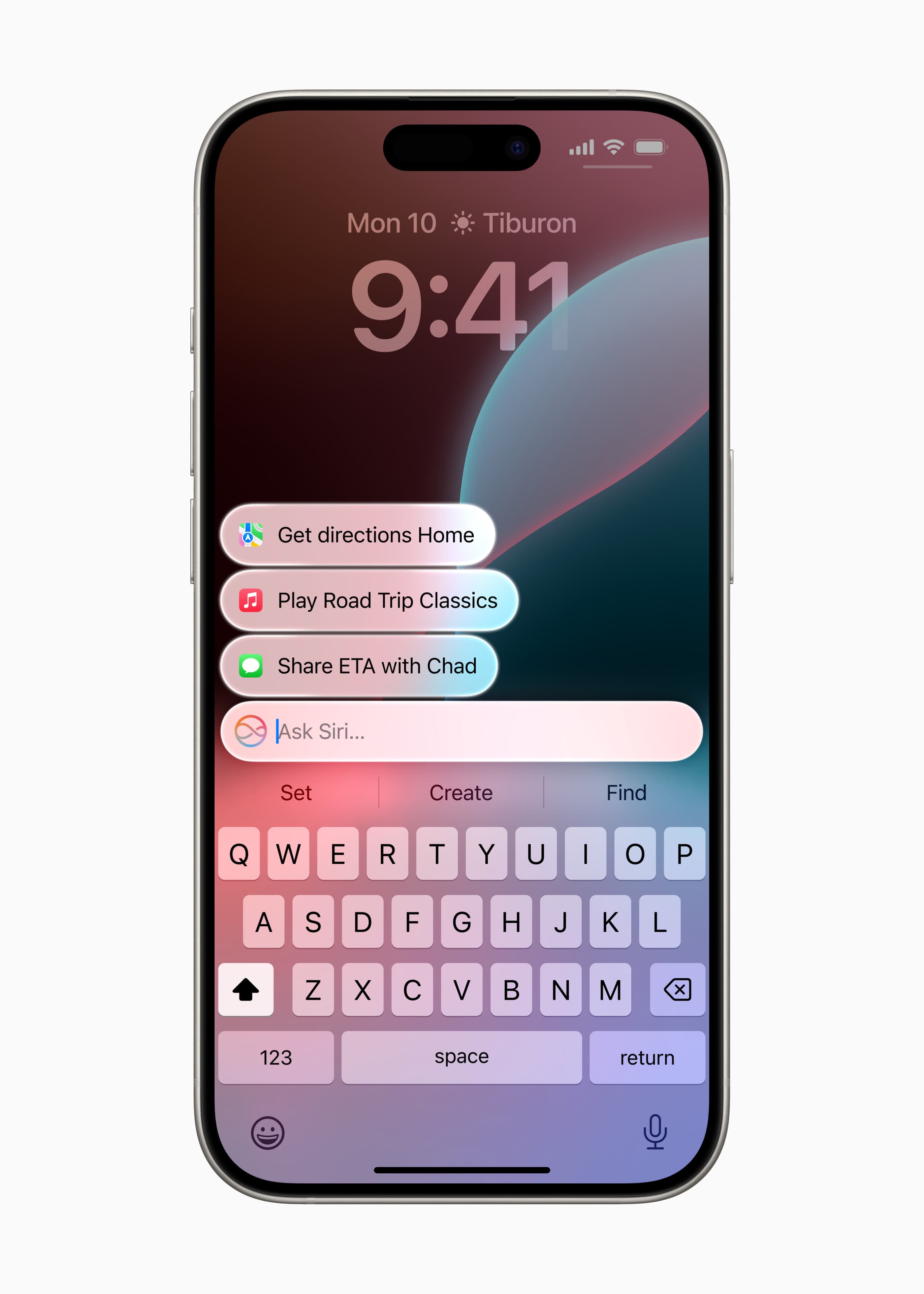 新しいデザインのSiriのスクリーンショット