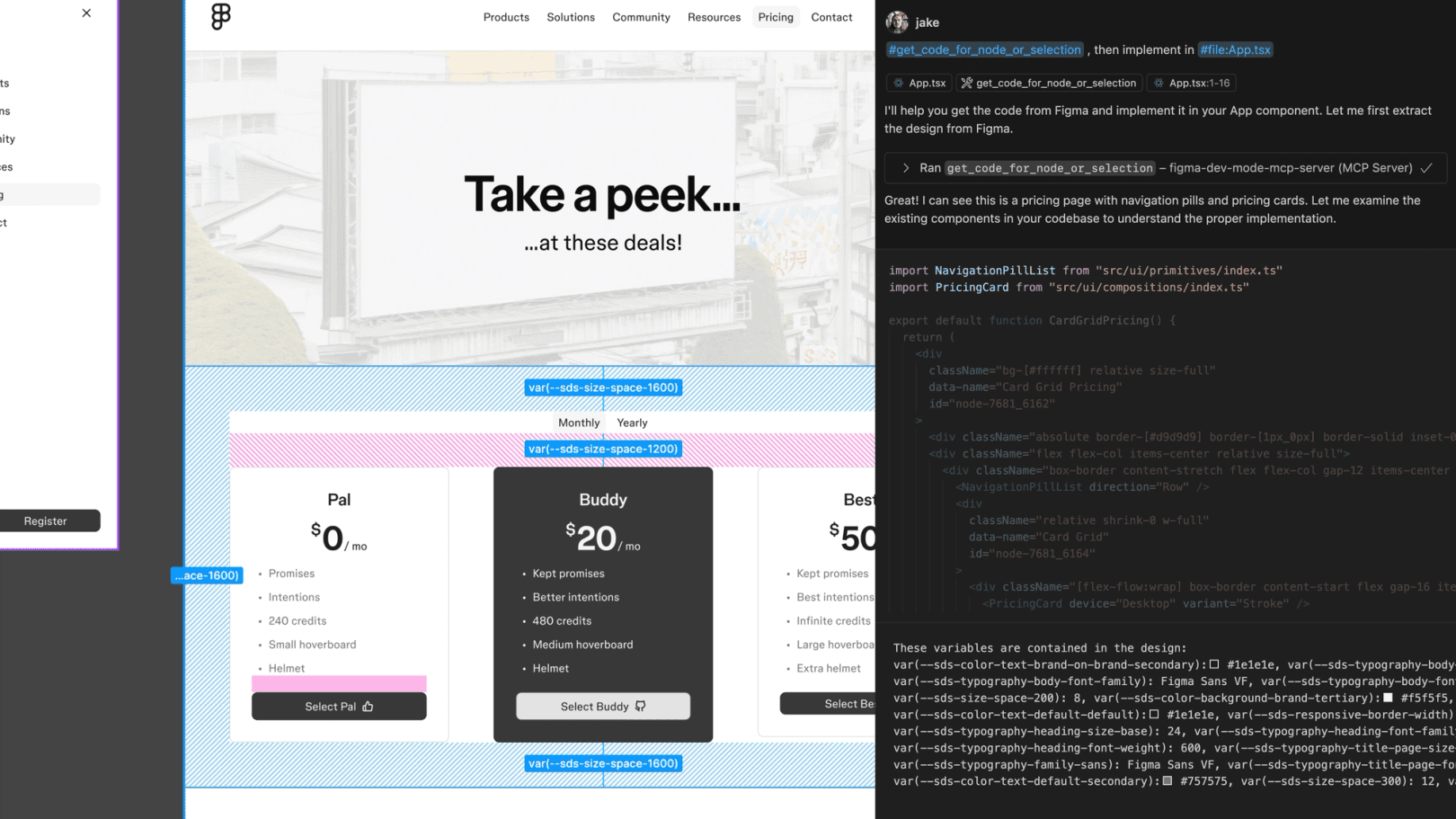 FigmaのDev Mode MCP serverが提供するメタデータの例