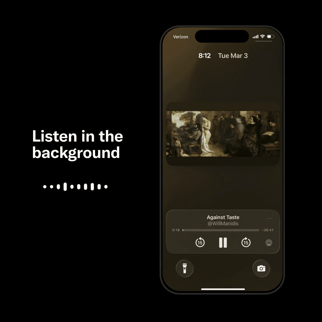 Listen in the background