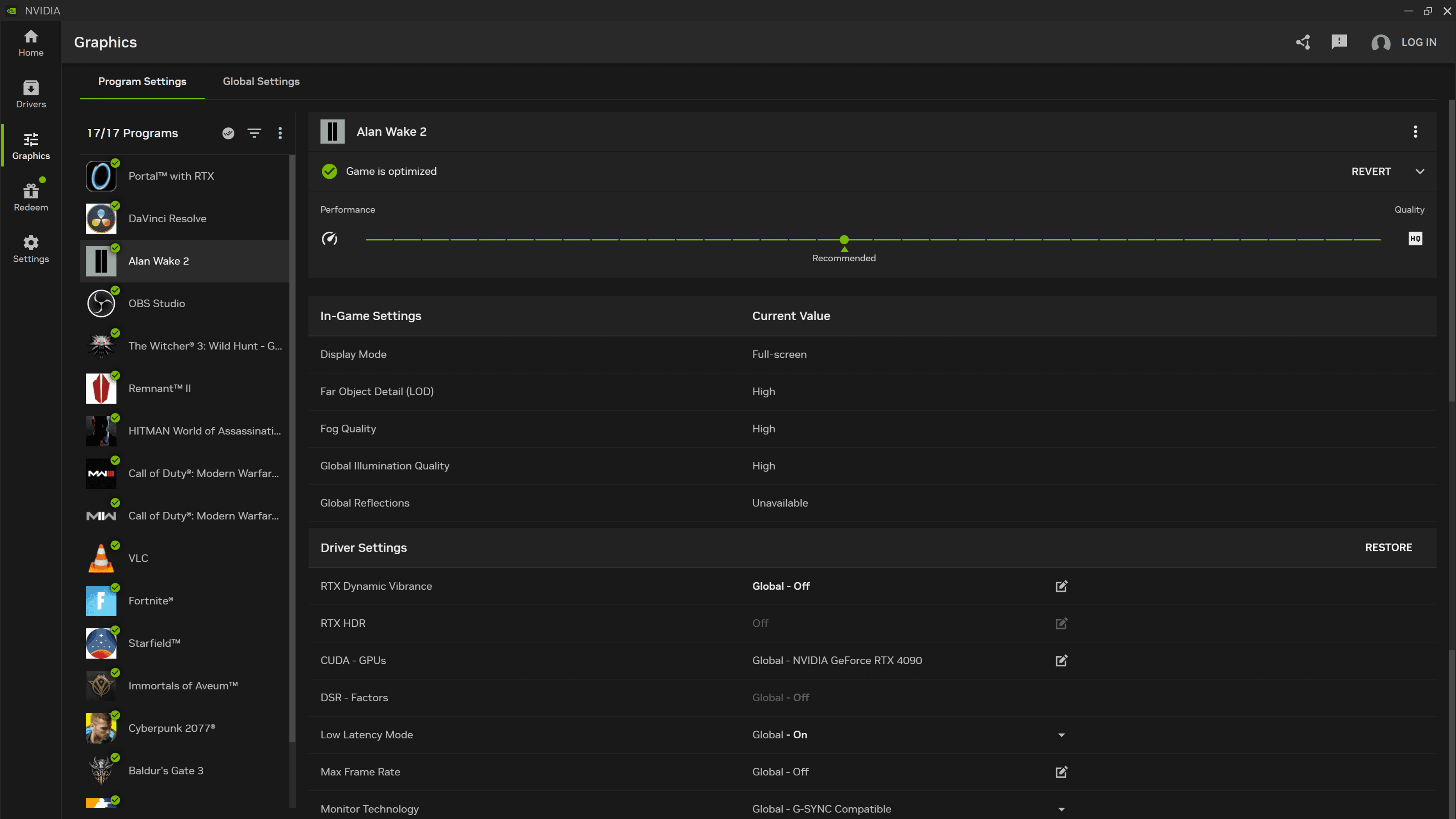 NVIDIAアプリのスクリーンショット