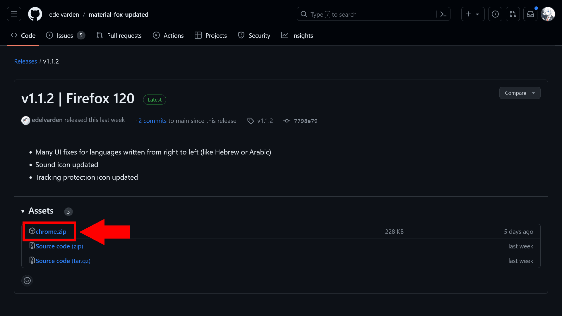 MaterialFox UPDATEDの配布ページのスクリーンショット