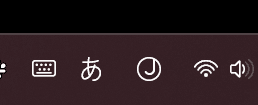 タスクバーにタッチキーボードのアイコンが表示されている