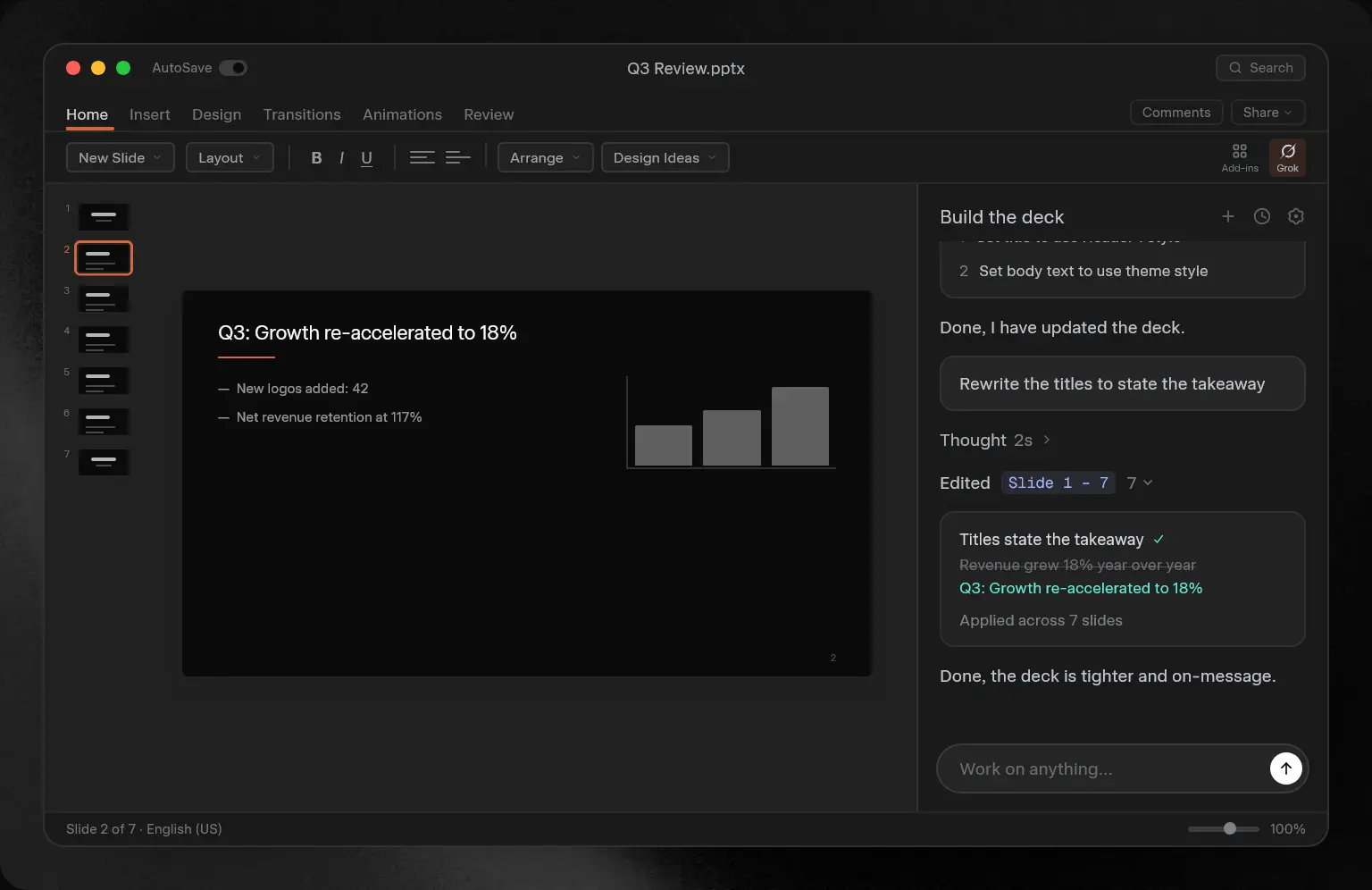 xAI brings Grok to PowerPoint with support for slide creation, research ...