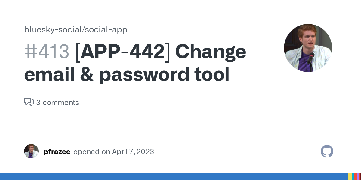 Users need to be able to change their email and password from the settings page. APP-442
